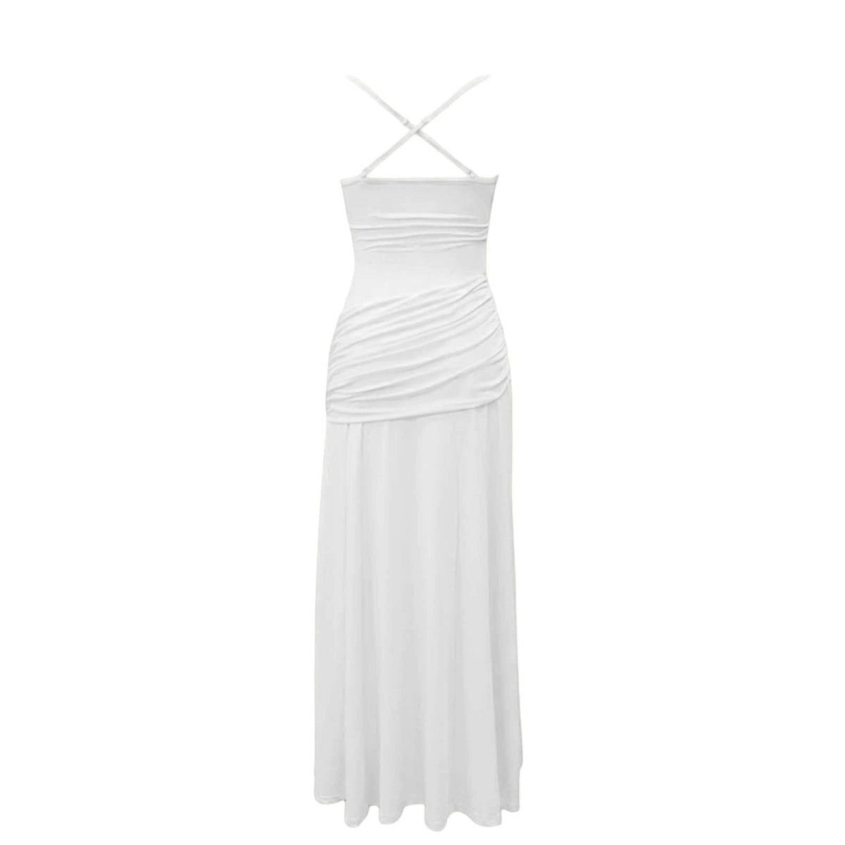 thumbnail image 4 of Women's Evening Gown,Square Neck Ruched A-Line Maxi and Sleeveless Tank Formal Dress for Bridesmaid & Wedding Guest, 4 of 6