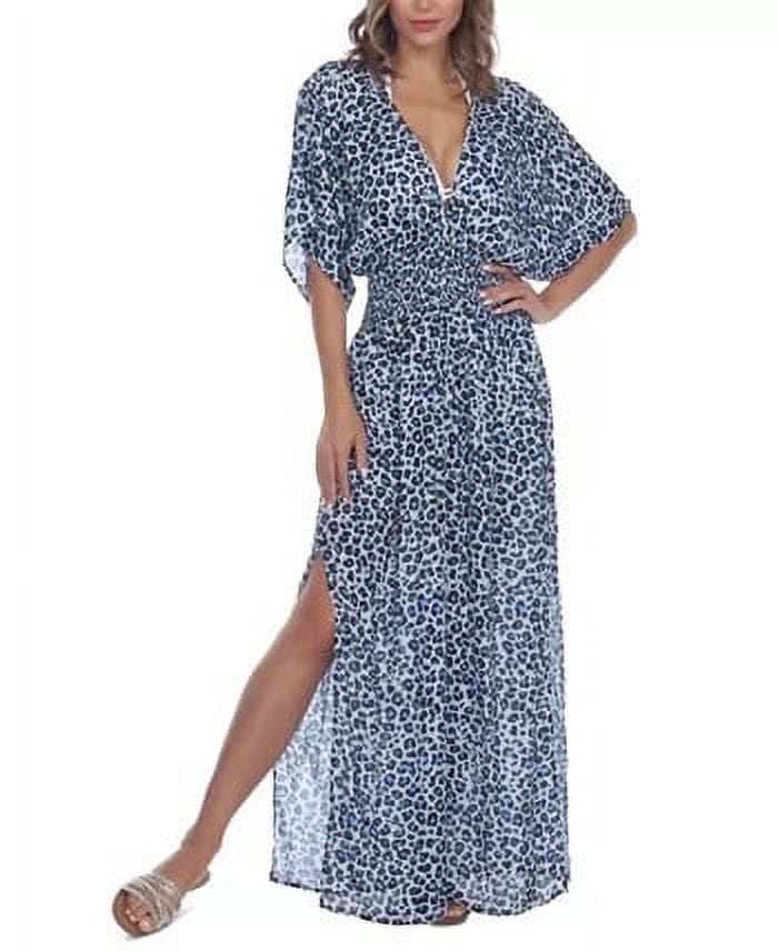thumbnail image 2 of Printed Cover-Up Dress Blue S, 2 of 3