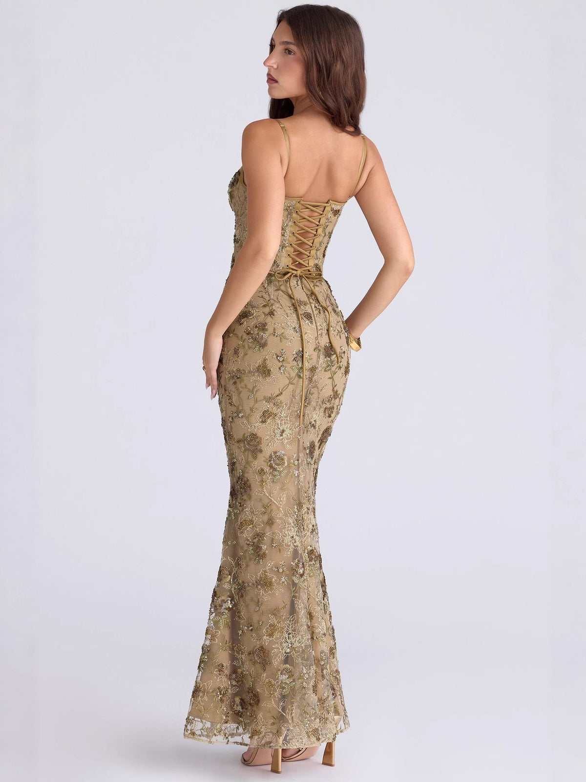 thumbnail image 3 of Elegant low-cut sleeveless sexy backless tie-waist dress for women, 3 of 5