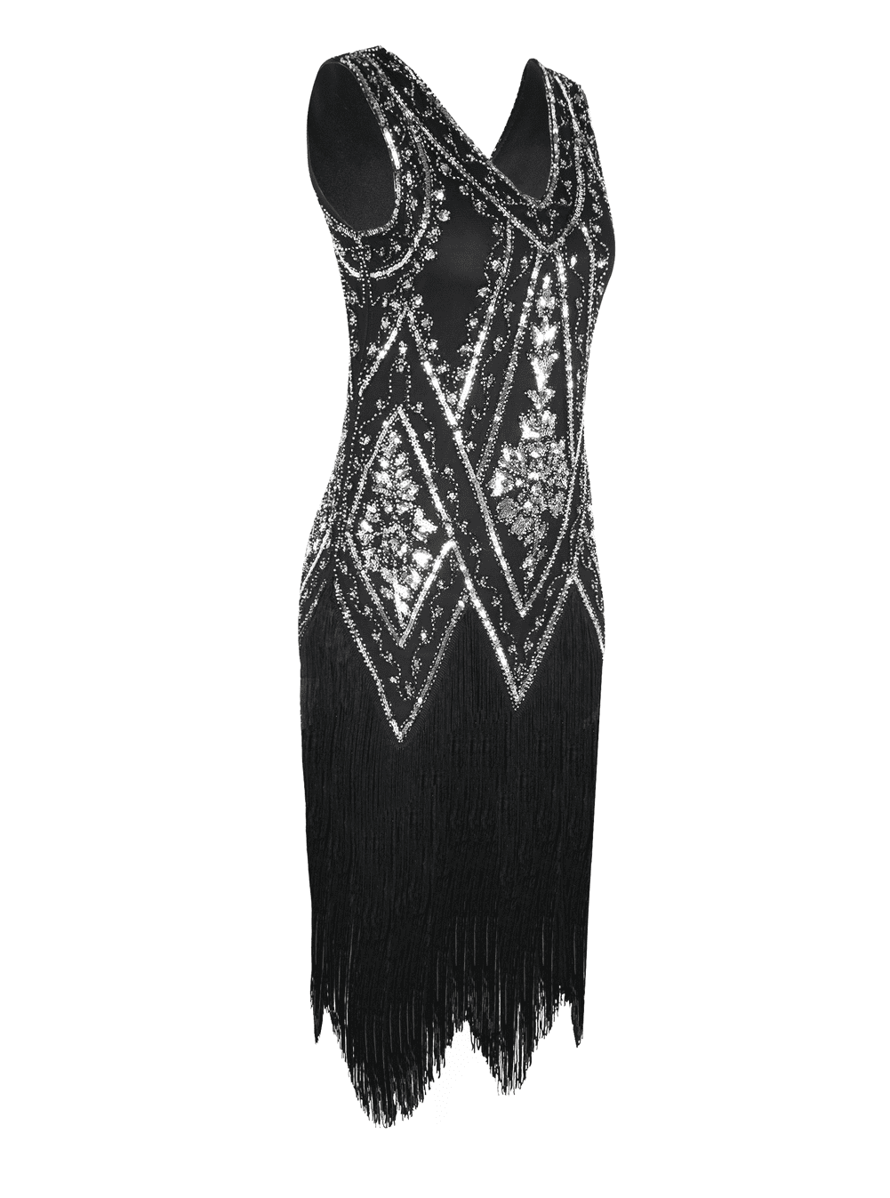 thumbnail image 3 of PrettyGuide Women's 1920s Flapper Dress Vintage Swing Fringed Gatsby Roaring 20s Dress, 3 of 6