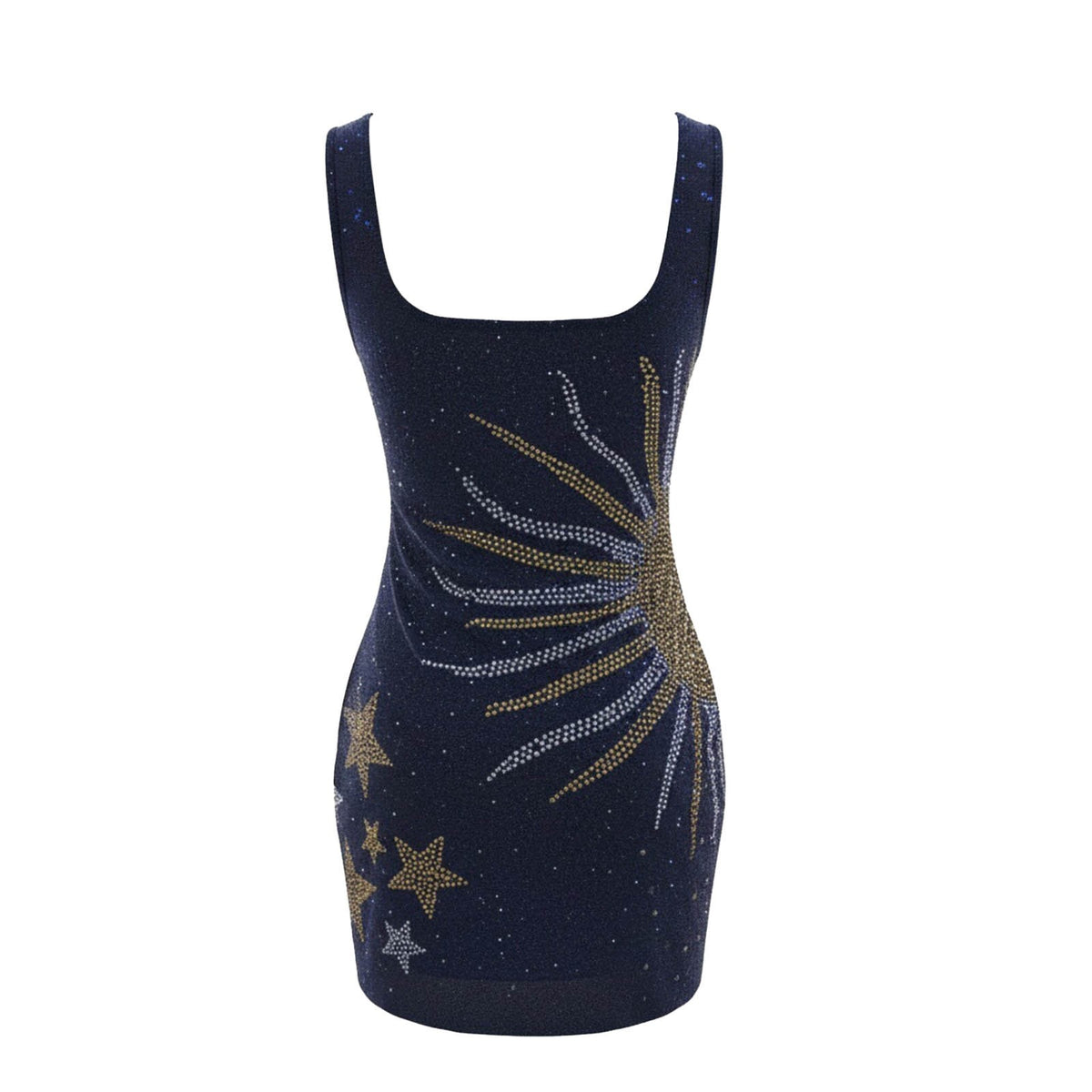 thumbnail image 6 of Women's Spaghetti Strap Beaded Midi Dress, Summer Casual Beach Dress with Rhinestone Details, Flowy Comfortable Elegant Daytime Dress for City Outings(Blue,L), 6 of 7