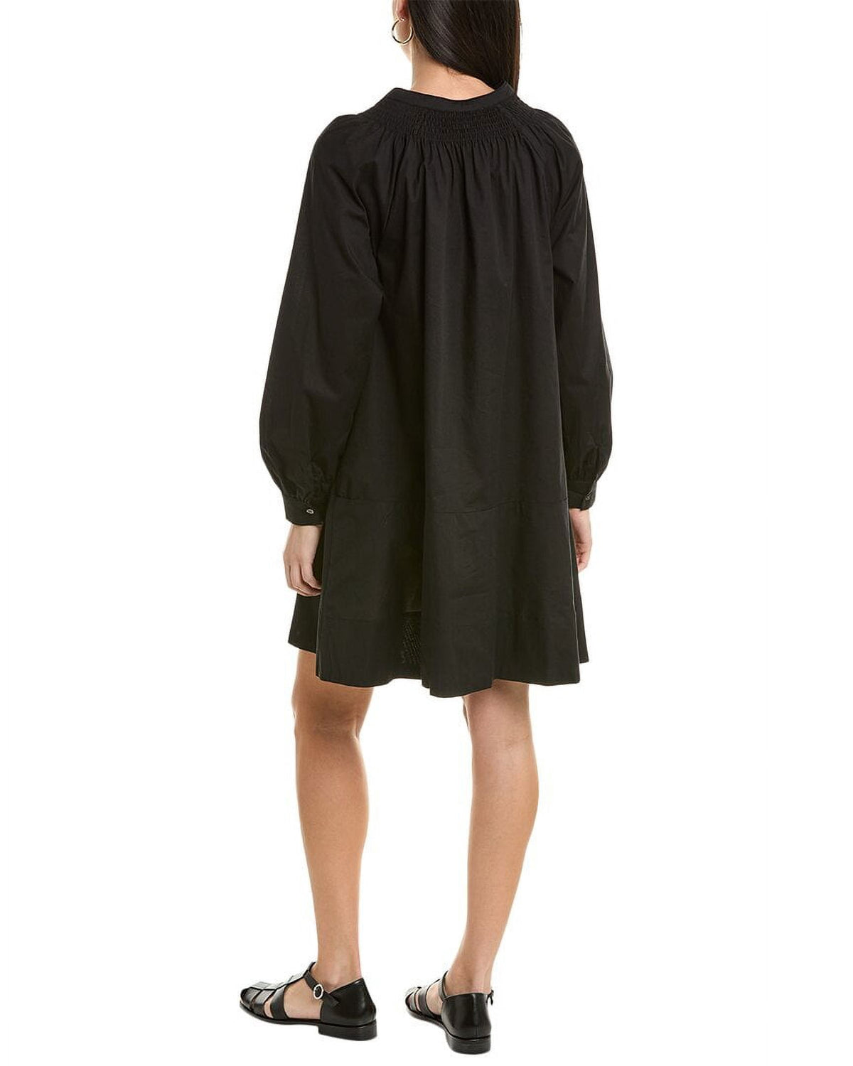 thumbnail image 2 of ALPHA STUDIO womens Shirred Mini Dress, 40, Black, 2 of 4