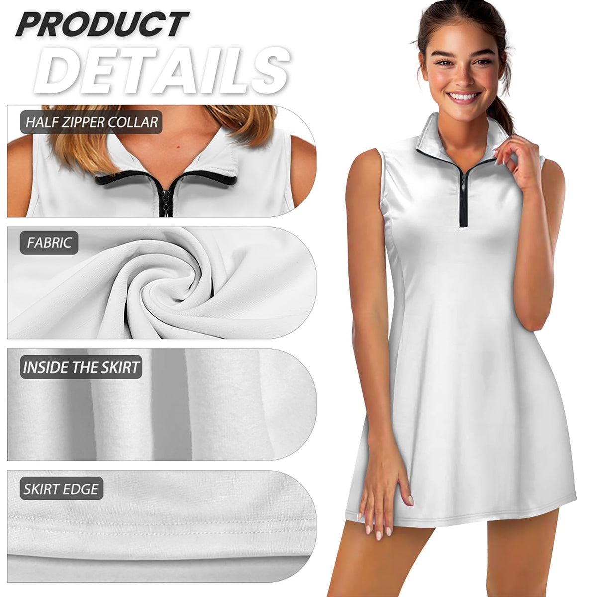 thumbnail image 4 of Unisex Retro Jamaica Flag Sports Dresses Women Tennis Dress Outdoor Badminton Golf Quick-Drying And Breathable Sports Dress, 4 of 4