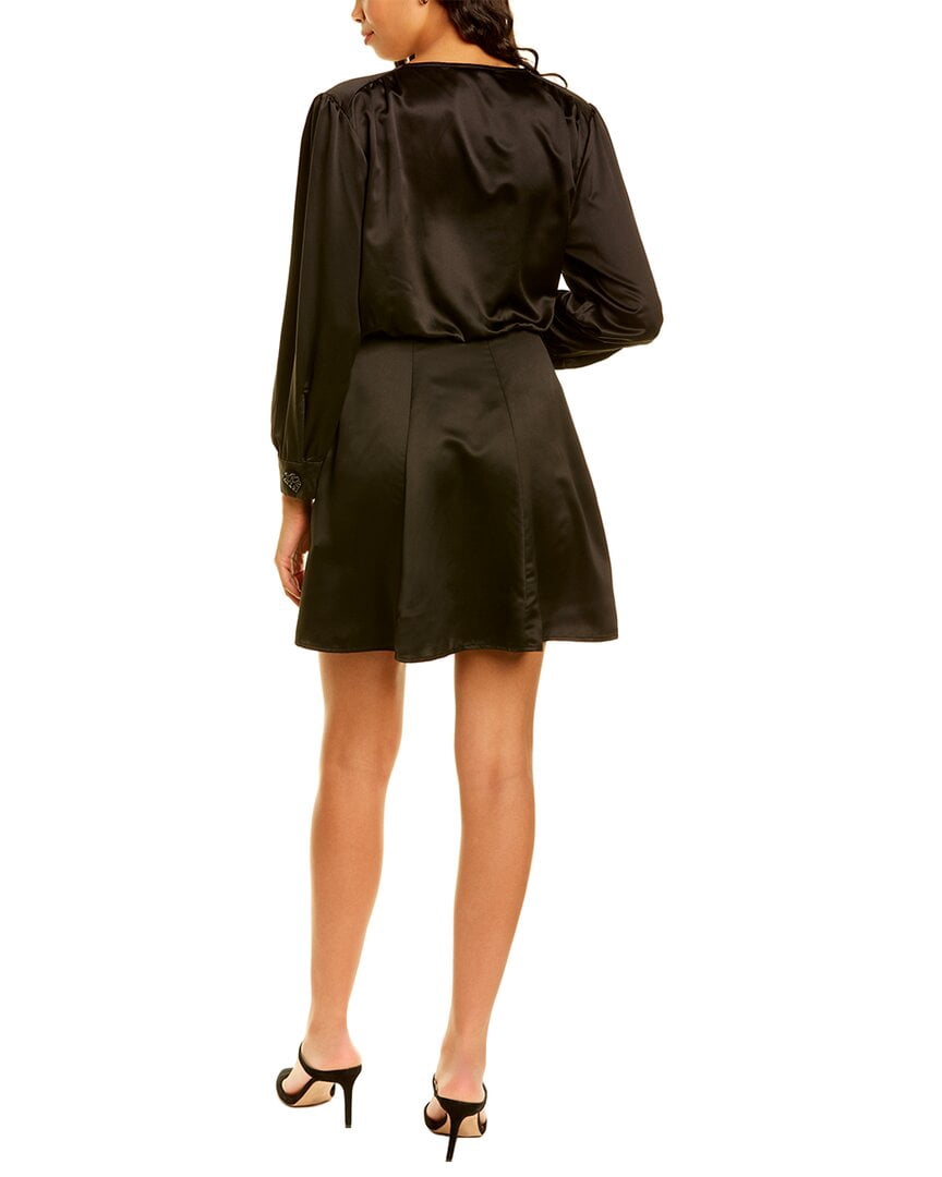 thumbnail image 2 of Olivia Rubin womens Margot Button-Down Mini Dress, 2, Black, 2 of 3