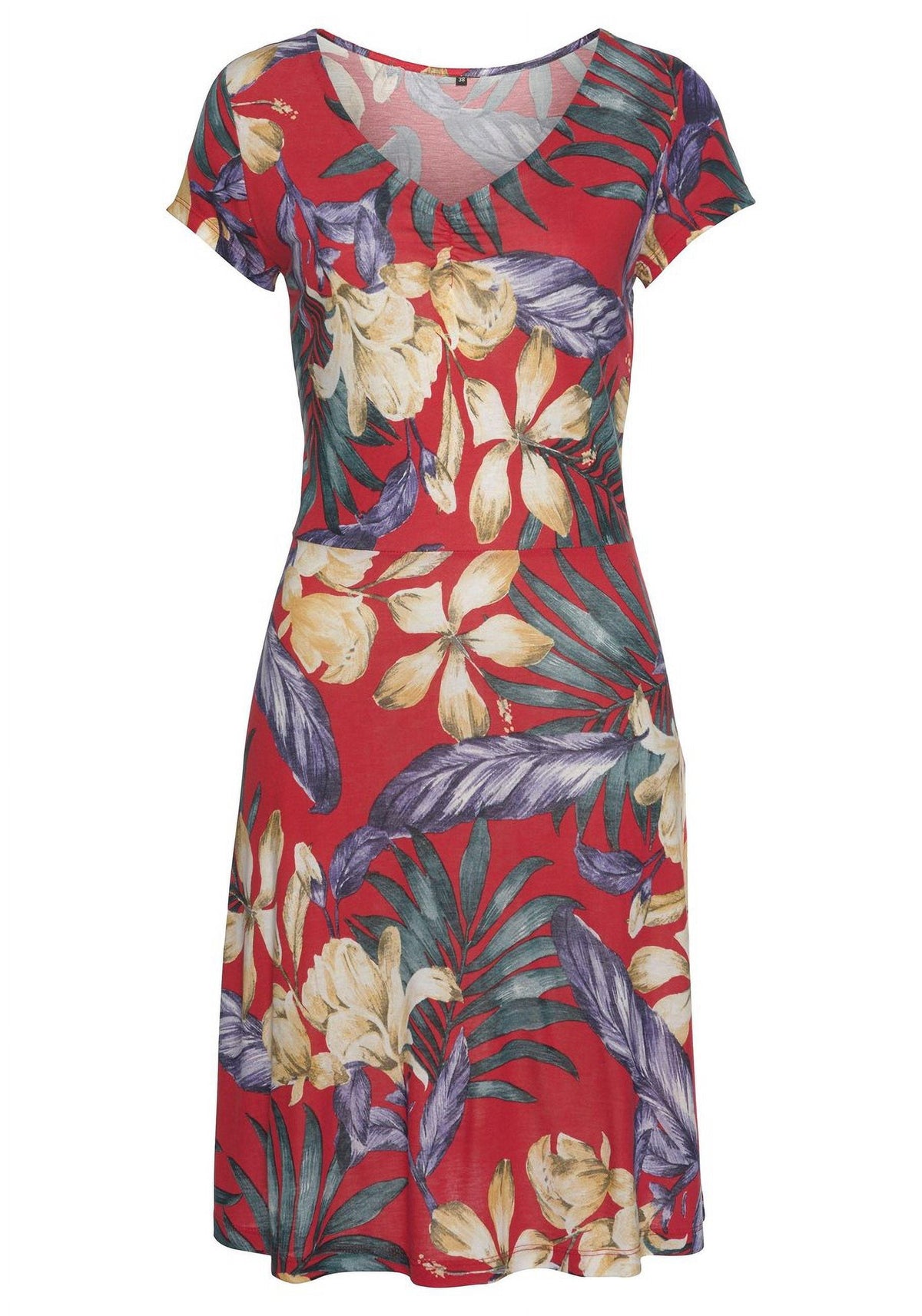 thumbnail image 4 of LASCANA Women's Pattern V-Neck Dress, 4 of 5