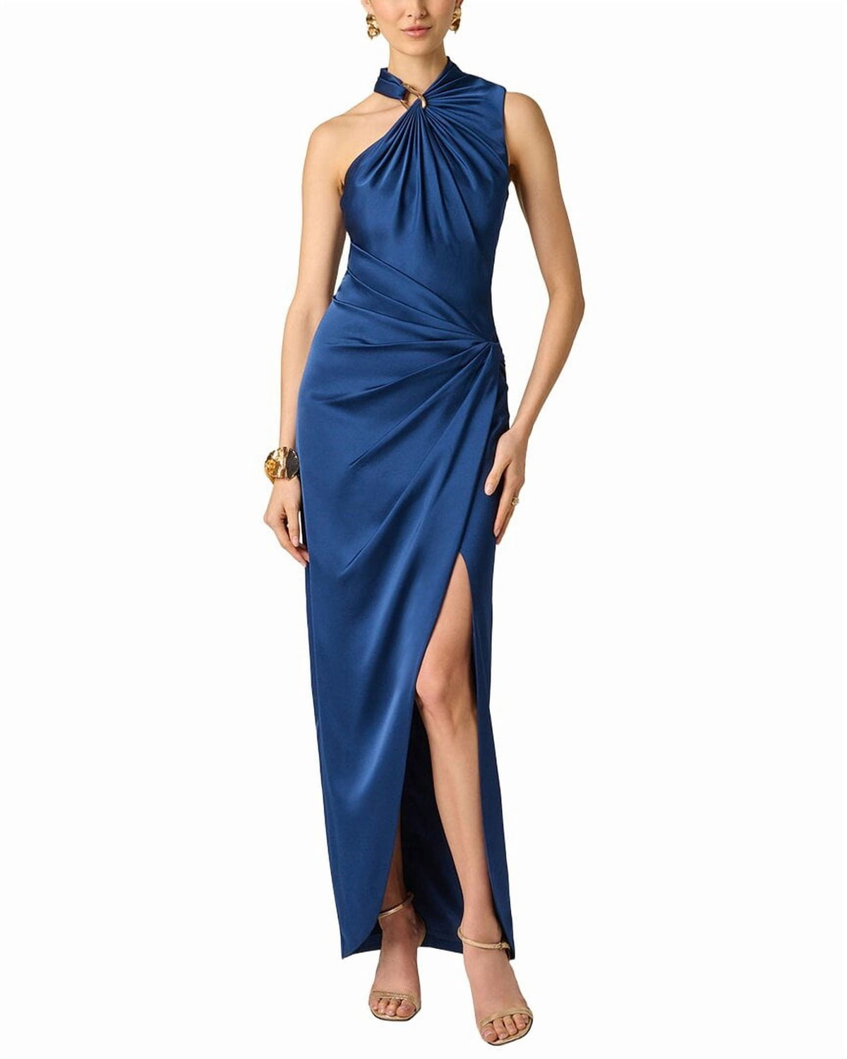 thumbnail image 1 of Aidan Mattox womens Crepe Back Satin Long Dress, 6, 1 of 4