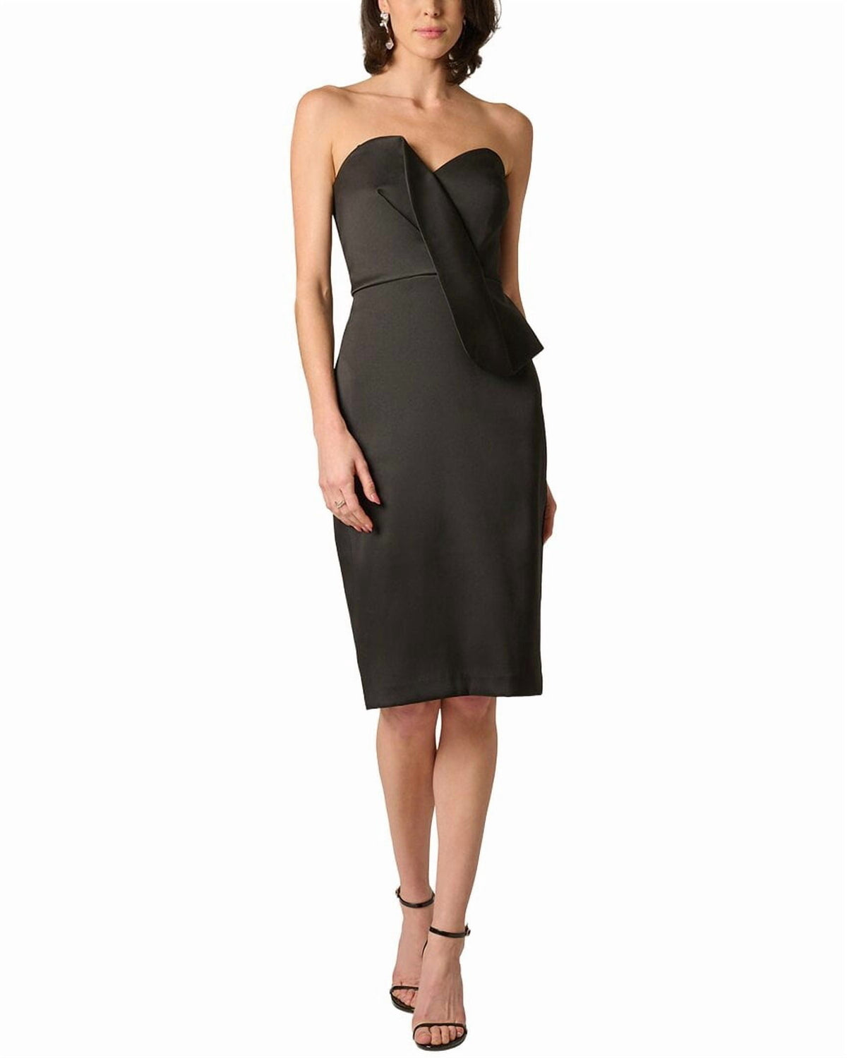 thumbnail image 1 of Aidan Mattox womens Stretch Mikado Midi Dress, 12, 1 of 4