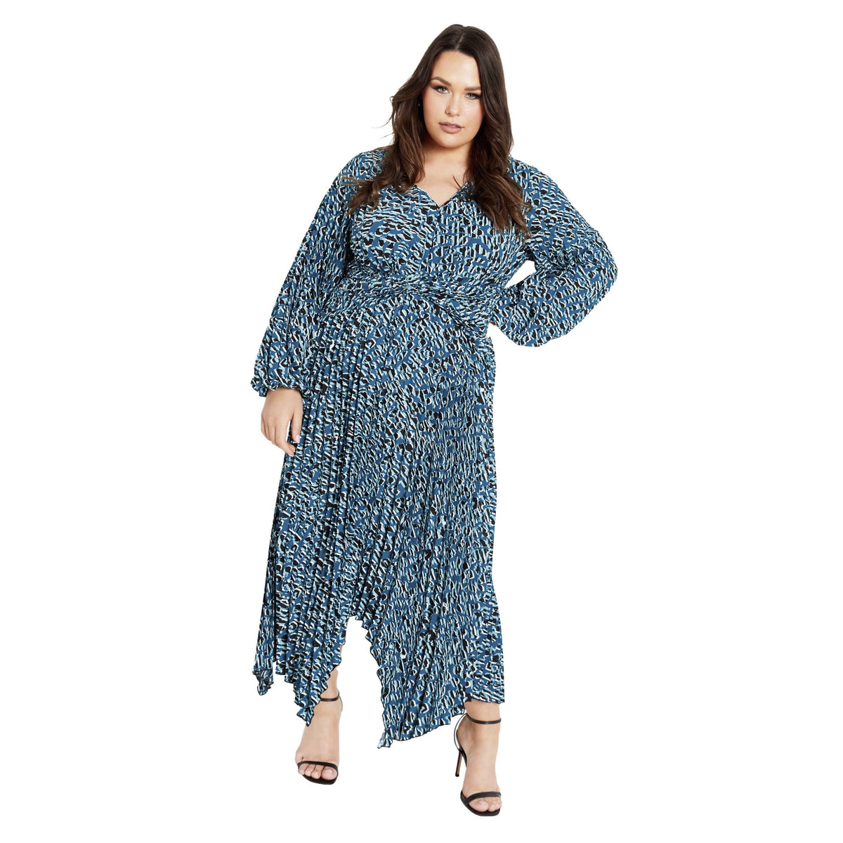 thumbnail image 1 of Avenue Women's Plus Size Eve Pleat Dress, 1 of 2