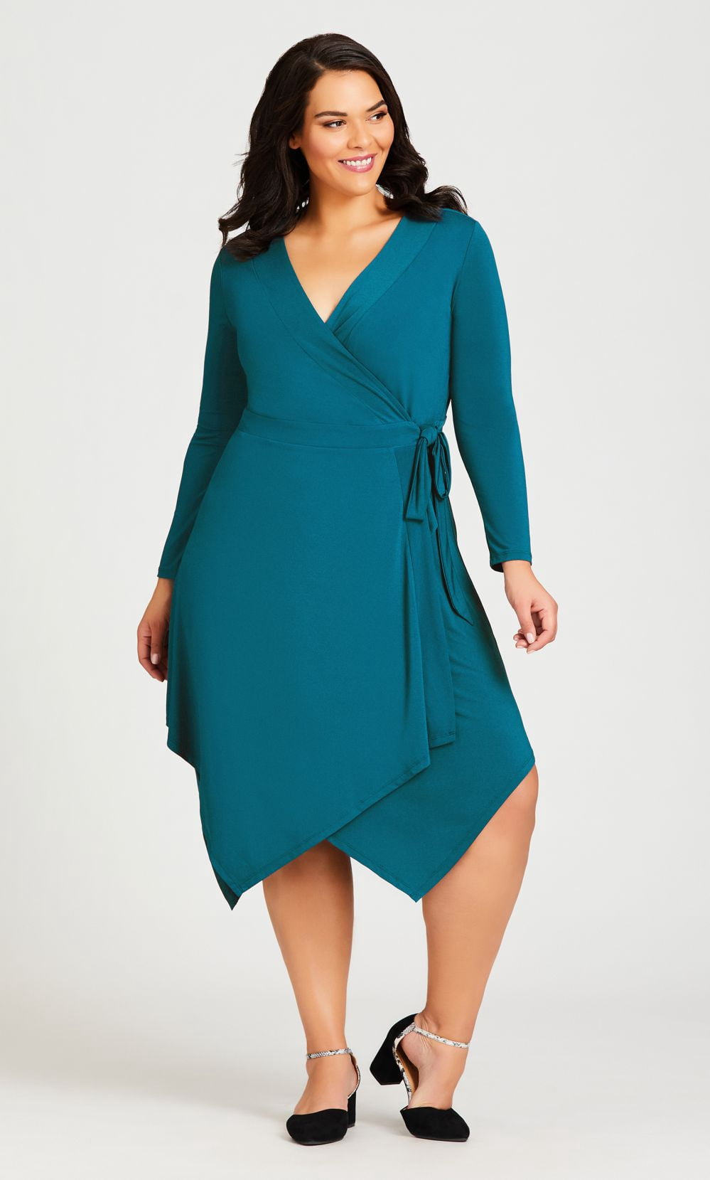 thumbnail image 1 of Avenue Women's Plus Size Sofia Plain Dress, 1 of 5