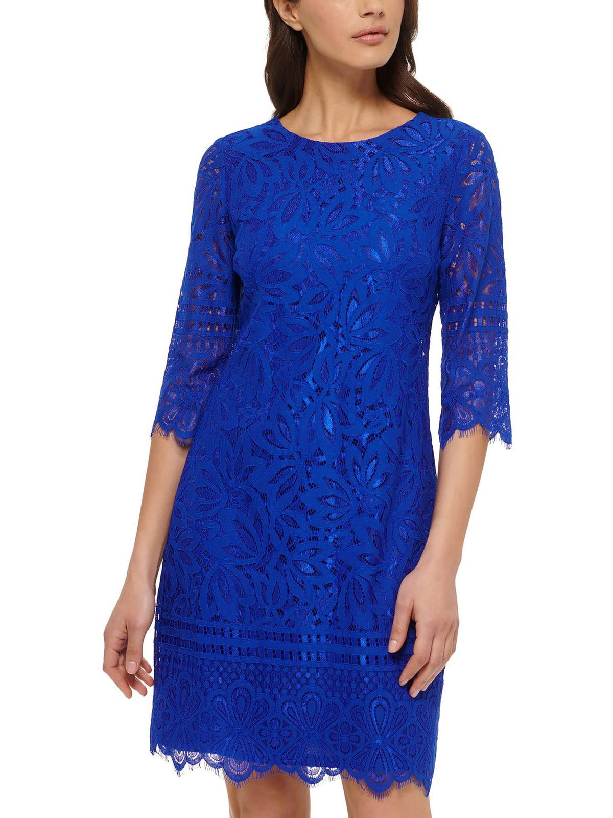 thumbnail image 1 of Kensie Dresses Womens Lace Overlay Fitted Sheath Dress, 1 of 2