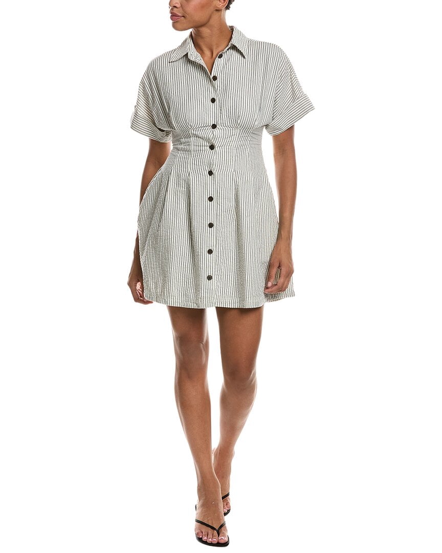thumbnail image 1 of Madewell womens The Perry Mini Shirtdress, xs, Black, 1 of 3