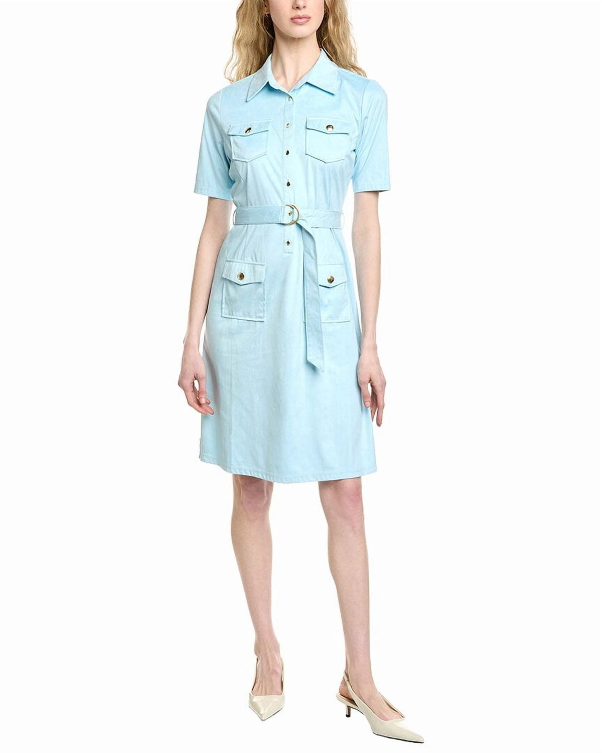 thumbnail image 1 of Nanette Nanette Lepore womens Shirtdress, 14, Blue, 1 of 3