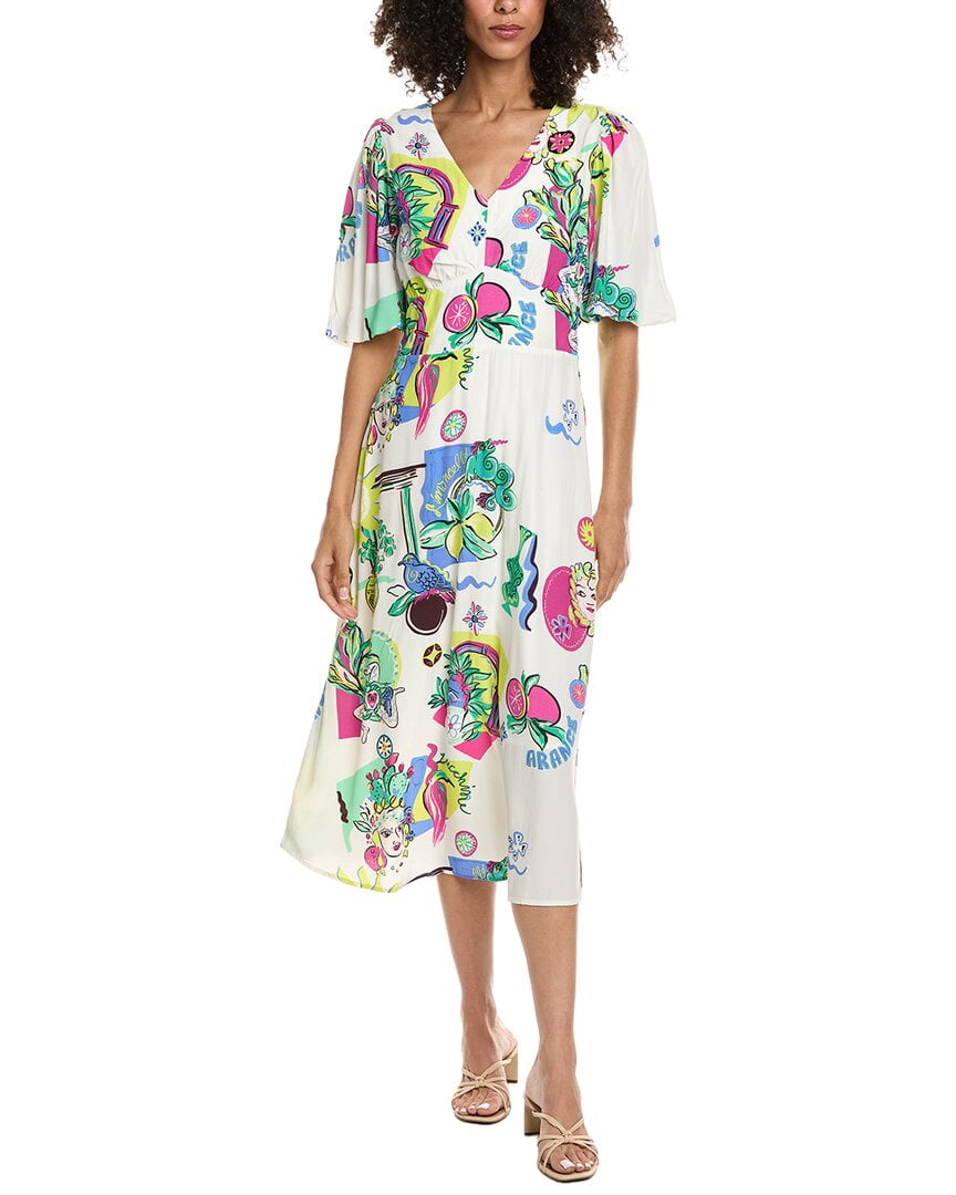 thumbnail image 1 of POM AMSTERDAM womens Midi Dress, 36, White, 1 of 3