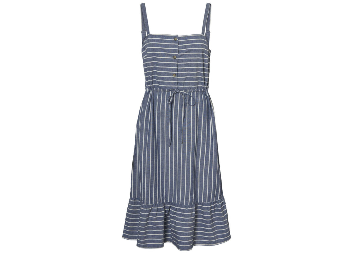 thumbnail image 1 of Plus Size Chambray Curve Strap Dress Medium Blue Denim Stripe 20, 1 of 1