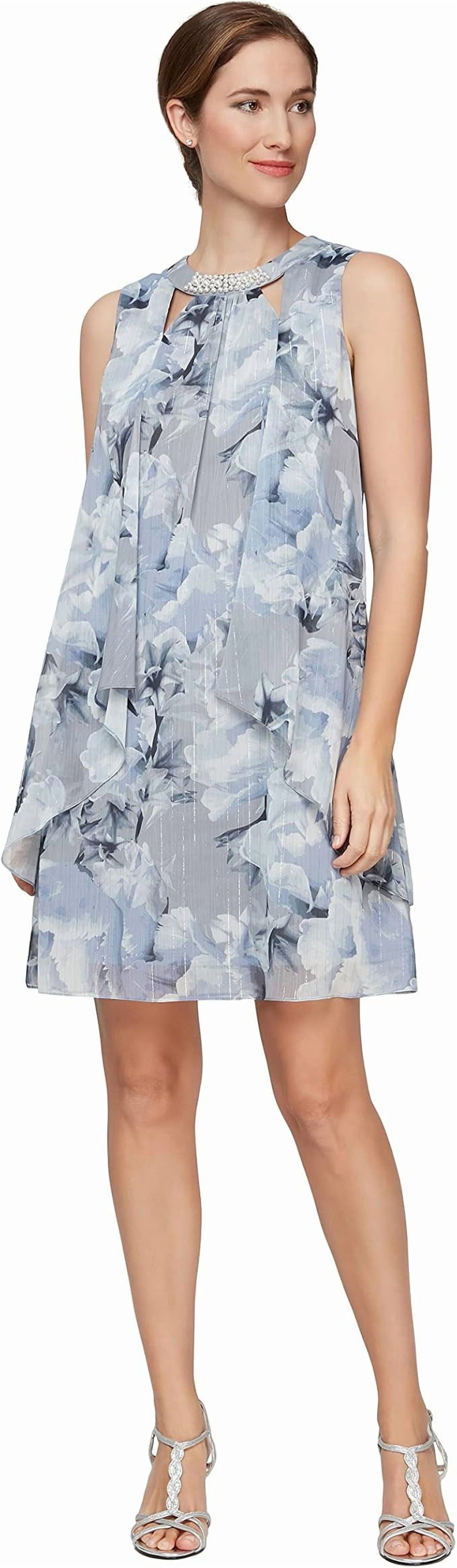 thumbnail image 1 of S.L. Fashions Floral Print Sleeveless Cocktail Dress, Women's, 1 of 2