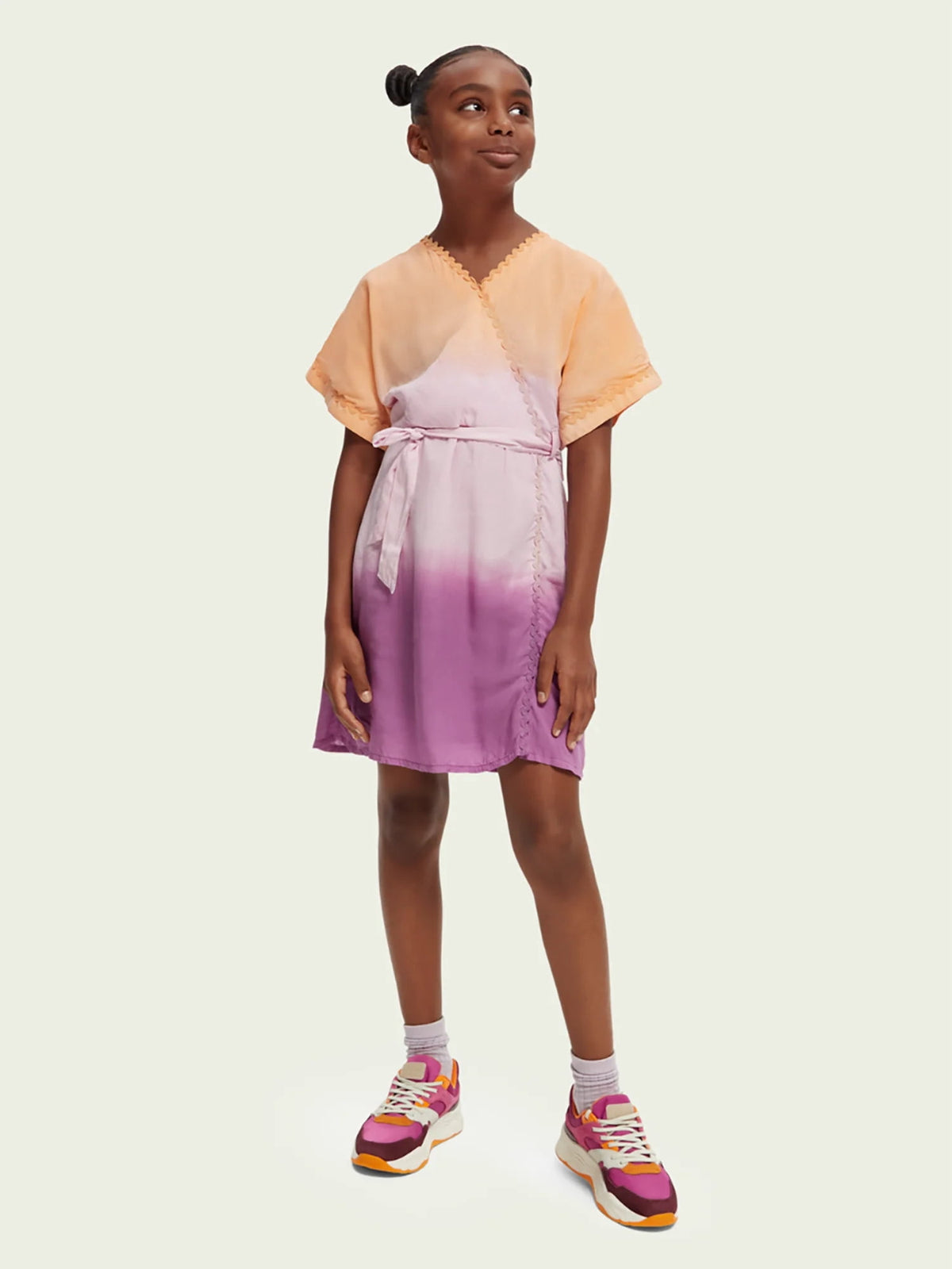 thumbnail image 1 of Scotch Soda Tie-Dye Wrap Kaftan Dress, 1 of 6