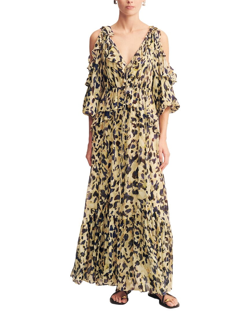 thumbnail image 1 of Shona Joy womens Kinetic Ruffle Drawstring Maxi Dress, 0, 1 of 3