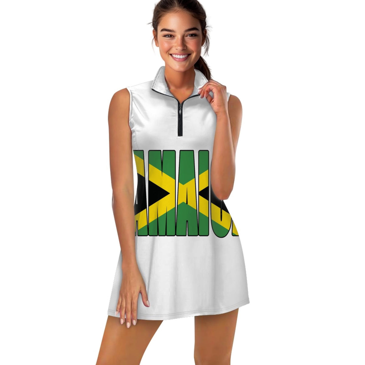thumbnail image 1 of Unisex Retro Jamaica Flag Sports Dresses Women Tennis Dress Outdoor Badminton Golf Quick-Drying And Breathable Sports Dress, 1 of 4