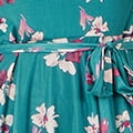 thumbnail image 5 of Yumi Mesh Skater Floral Midi Dress - Blue, 4, 5 of 5