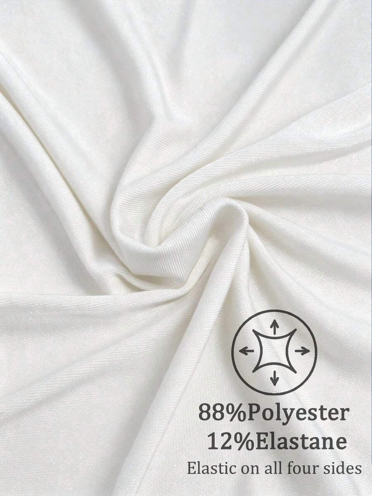 thumbnail image 3 of White Women Elegant Solid Color Pleated Round Neck Sleeveless Dress, 3 of 8