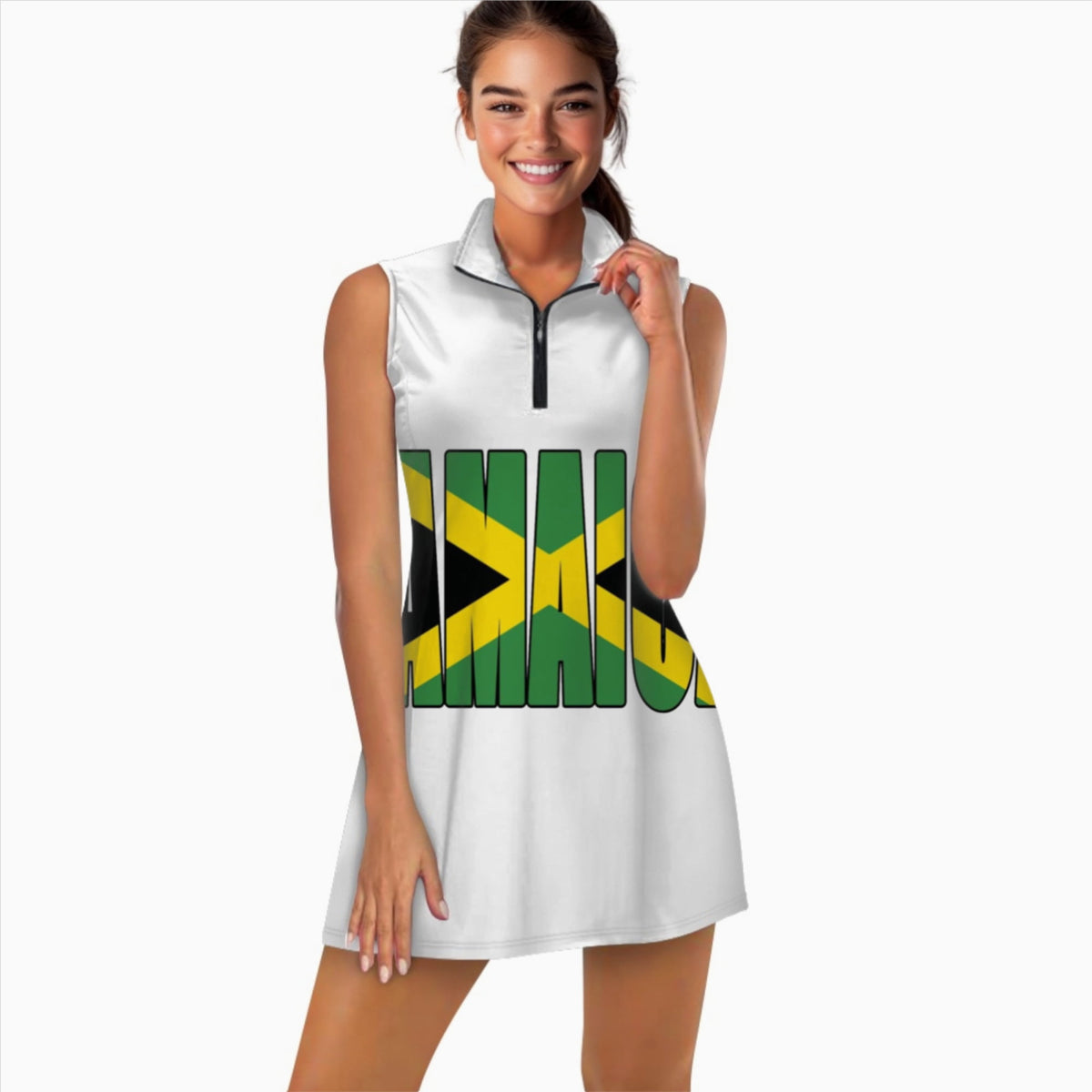 thumbnail image 2 of Unisex Retro Jamaica Flag Sports Dresses Women Tennis Dress Outdoor Badminton Golf Quick-Drying And Breathable Sports Dress, 2 of 4