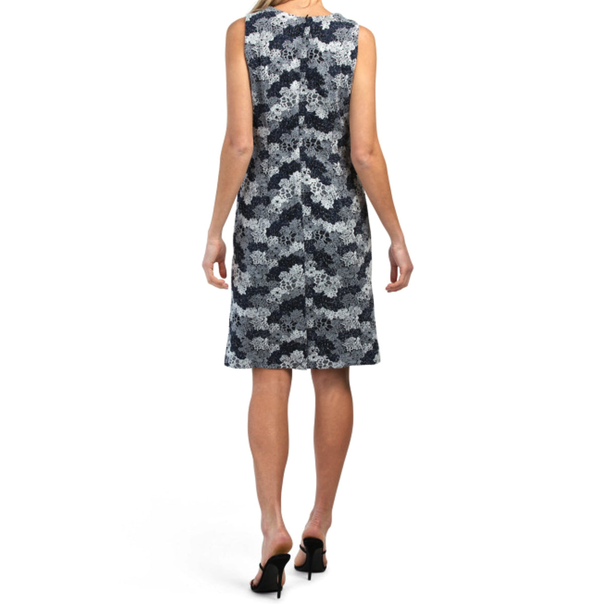 thumbnail image 3 of Premise Women's Floral Crochet Sleeveless Mini Dress-Blue / S, 3 of 5