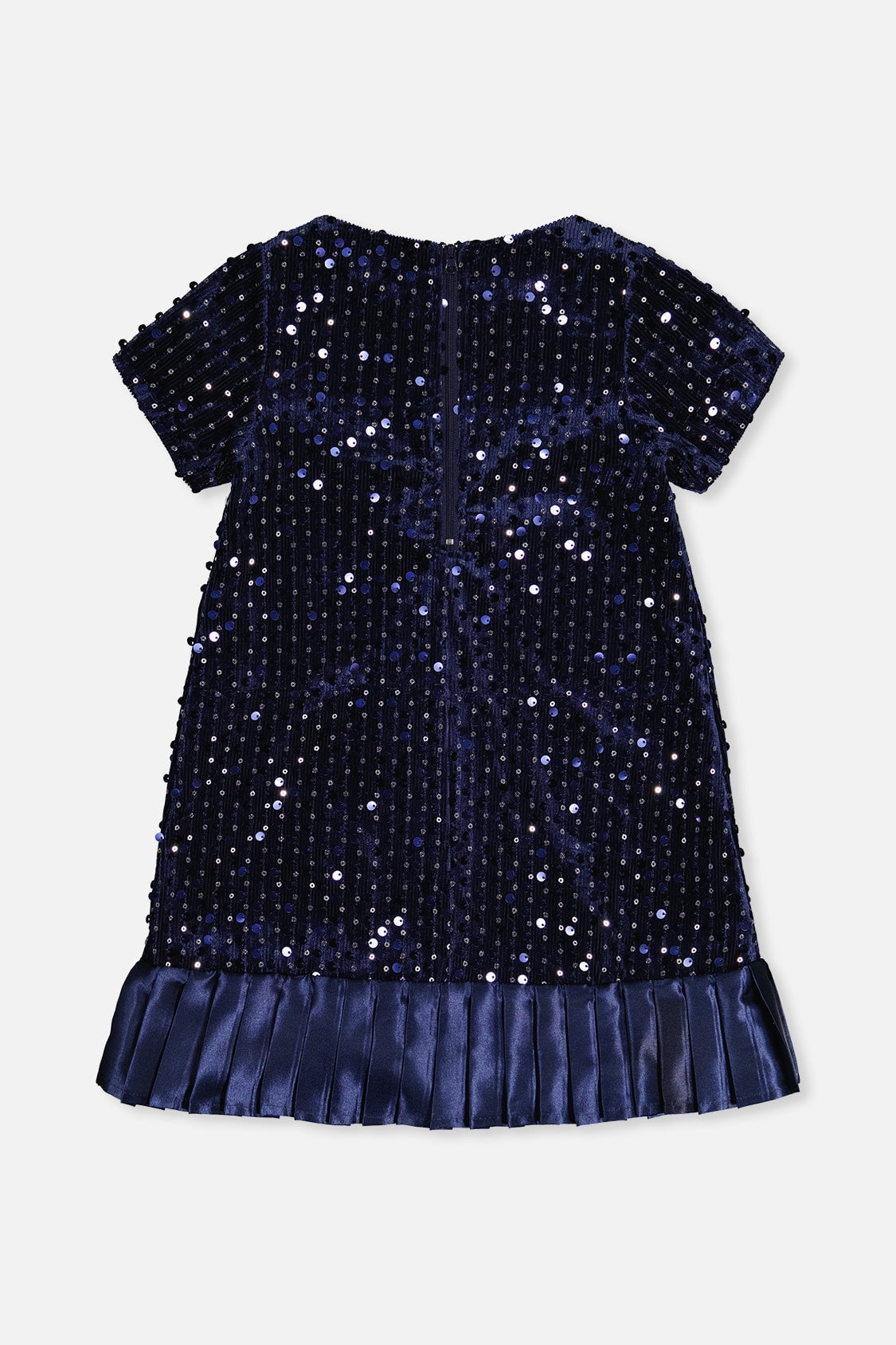 thumbnail image 5 of Deux Par Deux Girl Short Sleeve A-Line Dress Dark Blue, 5 of 6