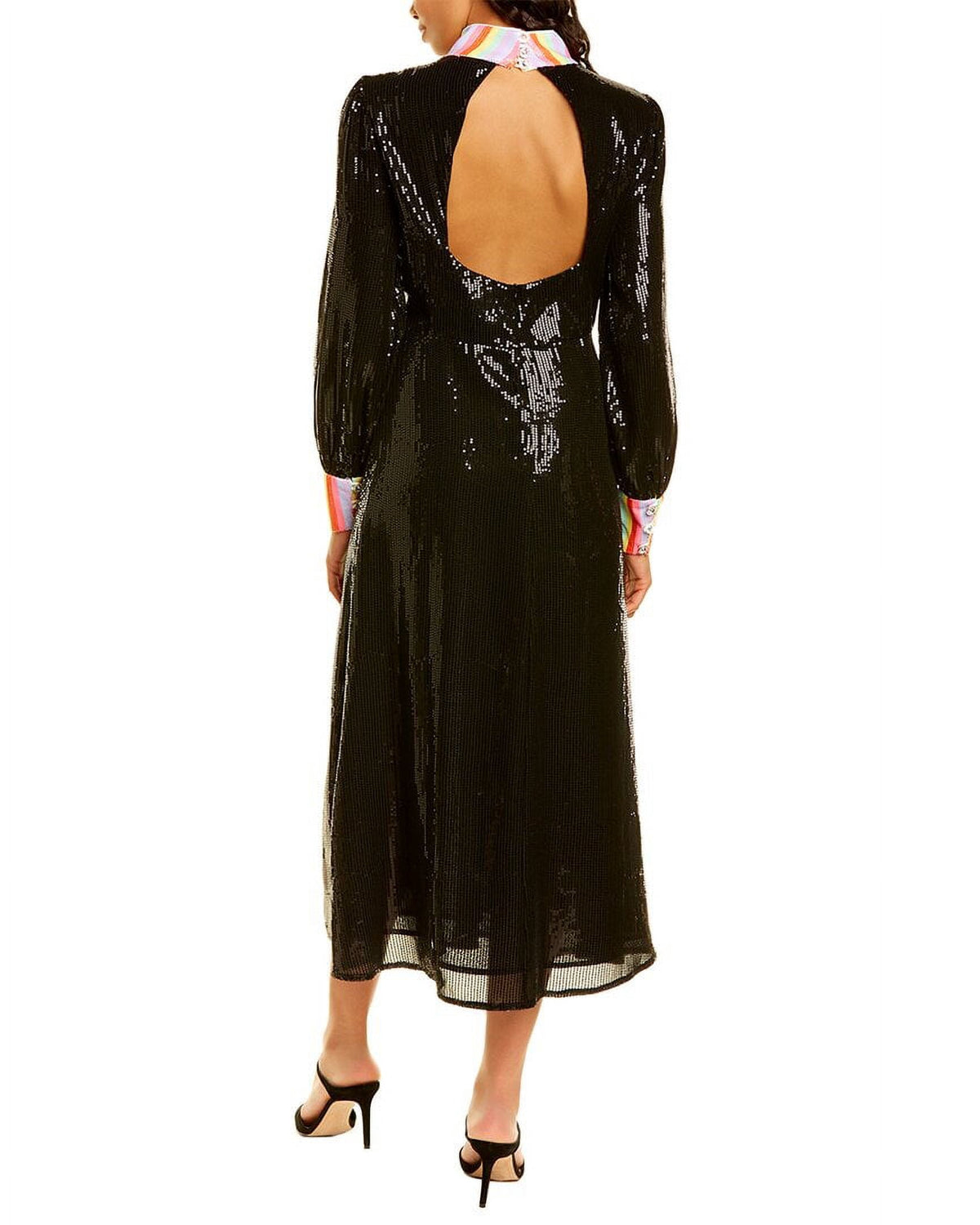 thumbnail image 2 of Olivia Rubin womens Amelie Sequin Midi Dress, 2, Black, 2 of 4