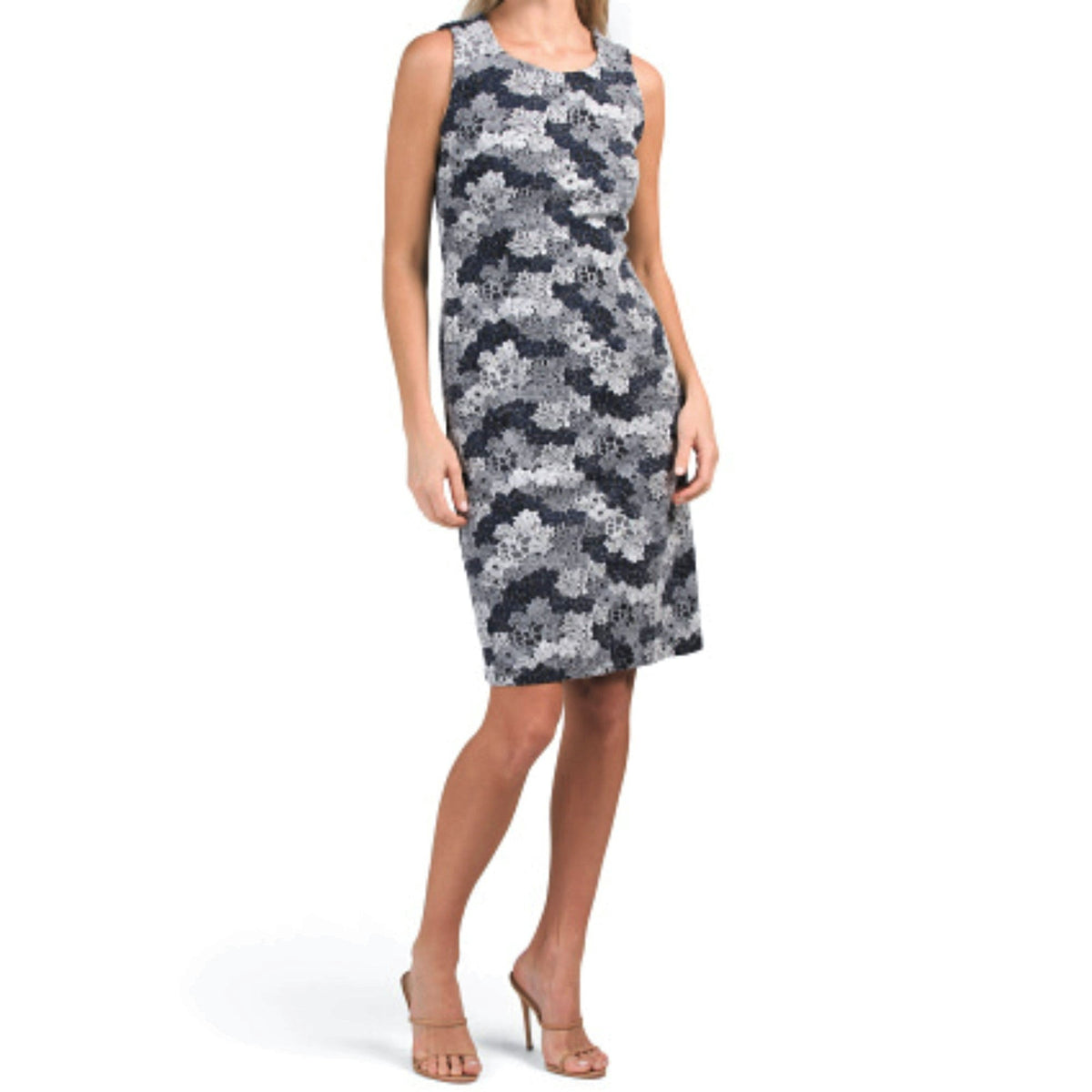 thumbnail image 2 of Premise Women's Floral Crochet Sleeveless Mini Dress-Blue / S, 2 of 5