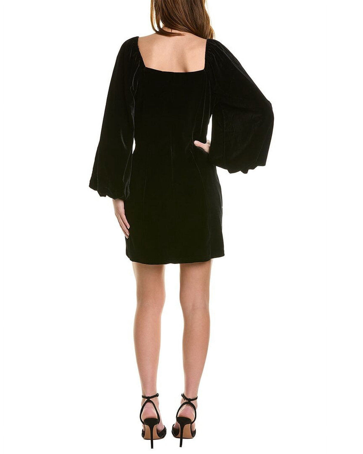 thumbnail image 2 of Traffic People womens Dolce Velvet Mini Dress, s, Black, 2 of 4