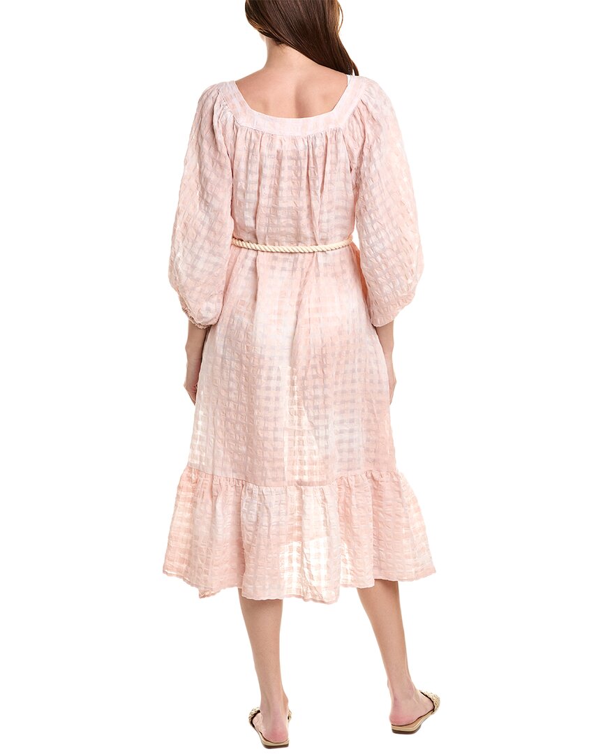 thumbnail image 2 of Lisa Marie Fernandez womens Laure Linen-Blend Maxi Dress, 1 - XS, Pink, 2 of 3