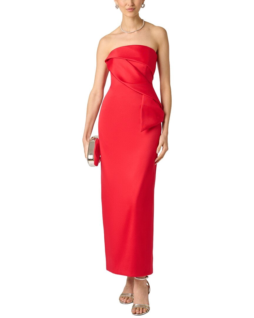 thumbnail image 3 of Aidan Mattox womens Stretch Mikado Long Dress, 8, 3 of 4