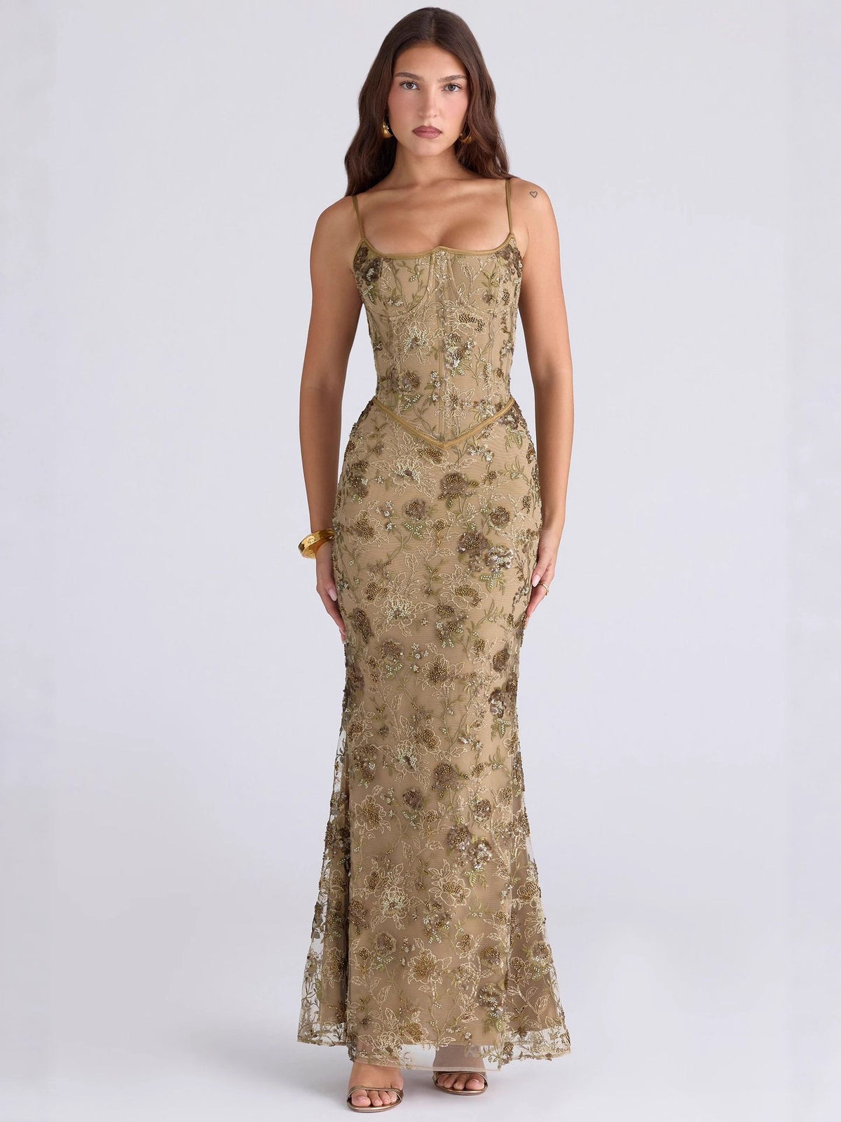 thumbnail image 2 of Elegant low-cut sleeveless sexy backless tie-waist dress for women, 2 of 5