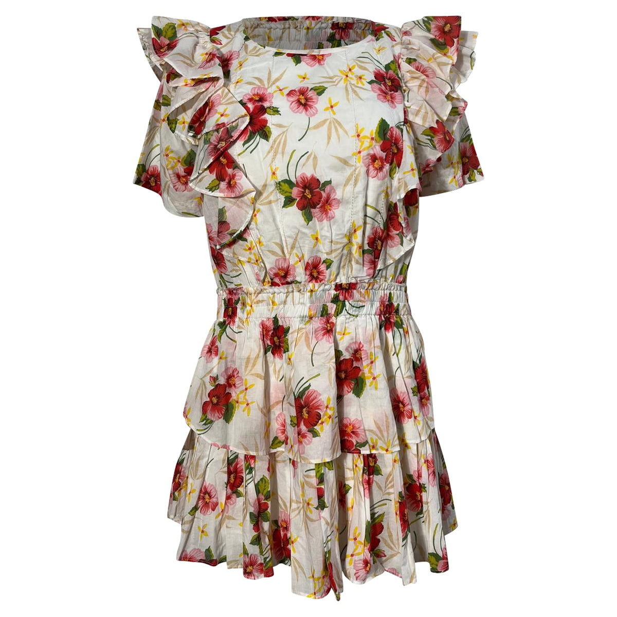 thumbnail image 1 of Pre-Owned Loveshackfancy Natasha Floral Printed Mini Dress in Multicolor Cotton, 1 of 6